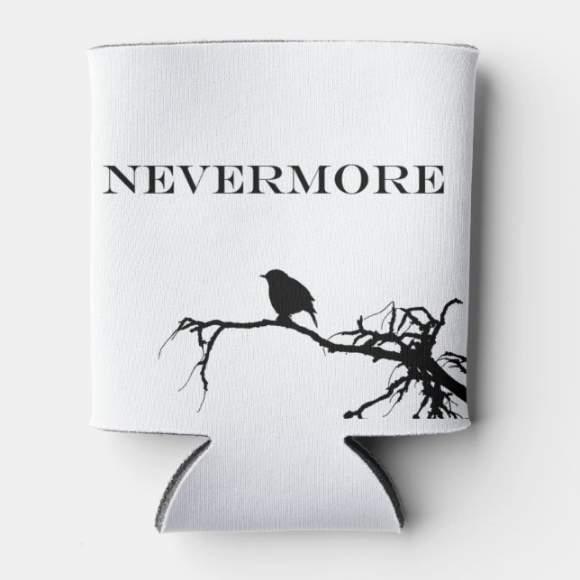 Nevermore Raven Gedicht Edgar Allan Pose Zitat Dosenkühler (Vorderseite)