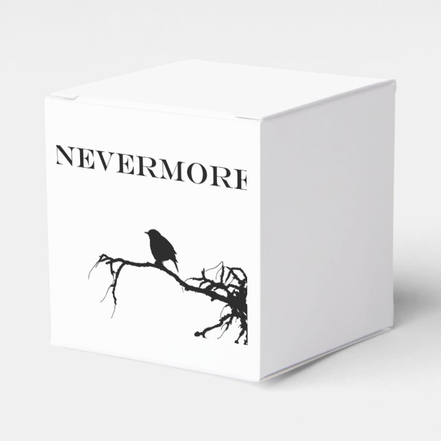 Nevermore Raven Gedicht Edgar Allan Pose Zitat Geschenkschachtel (Vorderseite)