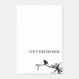 Nevermore Raven Gedicht Edgar Allan Pose Zitat Post-it Klebezettel