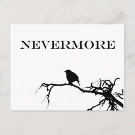 Nevermore Raven Gedicht Edgar Allan Pose Zitat Postkarte