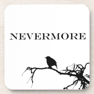 Nevermore Raven Gedicht Edgar Allan Pose Zitat Untersetzer
