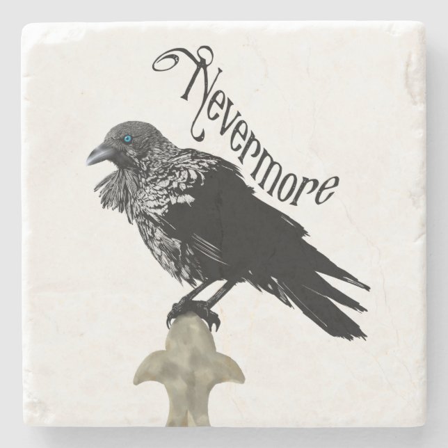Nevermore Raven Steinuntersetzer (Vorderseite)