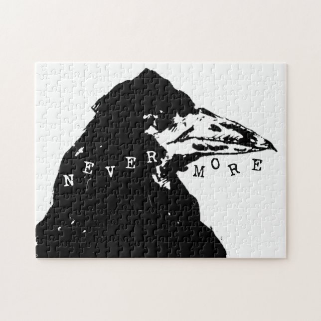 Nevermore Raven von Edgar Allan Poe (Horizontal)
