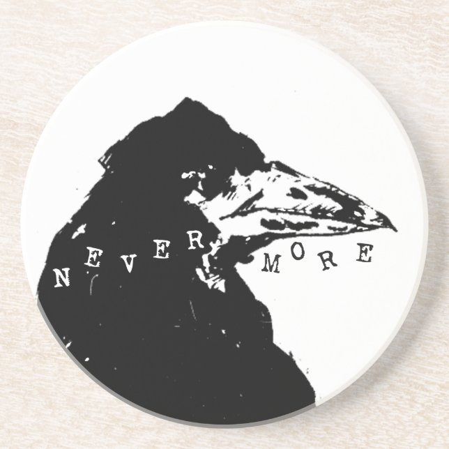 Nevermore Raven von Edgar Allan Poe Getränkeuntersetzer (Vorne)