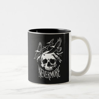 Nevermore Schädel und Ravens Zweifarbige Tasse
