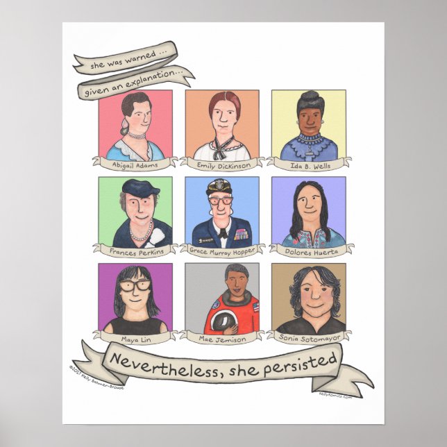 Nevertheless, She Persisted 16" x 20" poster (Vorne)