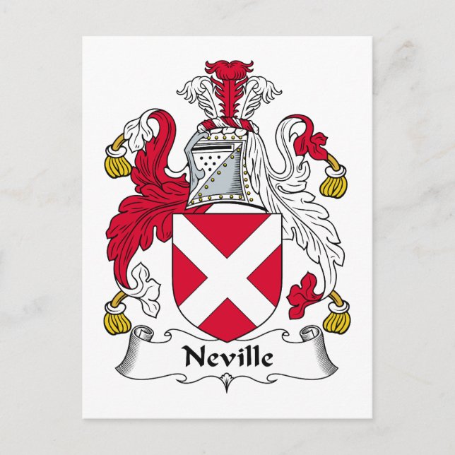 Neville Familienwappen Postkarte (Vorderseite)