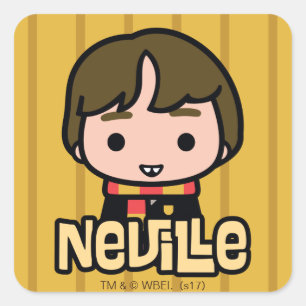 Neville Longbottom Cartoon Art Quadratischer Aufkleber