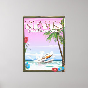 Nevis Holiday Poster. Leinwanddruck