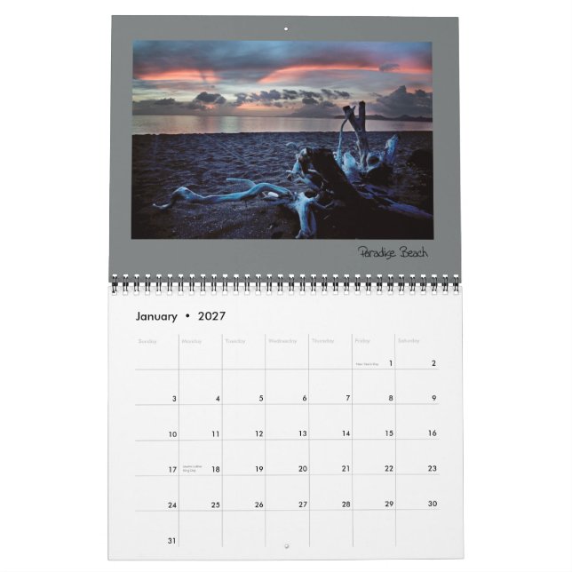 Nevis-Insel-Meer-Kalender Kalender (Jan 2027)