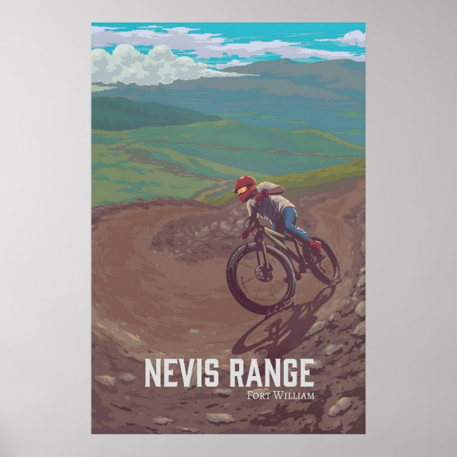 Nevis Range Mountainbike-Reiseposter Poster (Vorne)