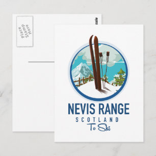 Nevis Range Schottland Ski-Logo Postkarte