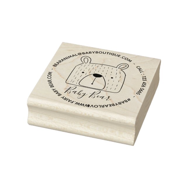 New Address Business Bear Gummistempel (Stempel)