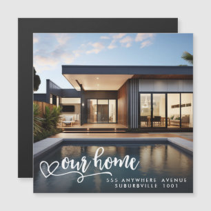 New Address Moving House Zuhause Foto Magnet