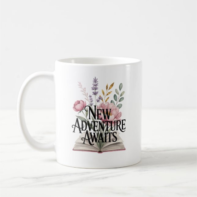 New Adventure Awaits Graduation Personalized Kaffeetasse (Links)