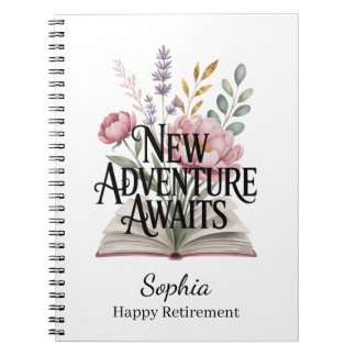 New Adventure Awaits Retirement Personalized Notizblock