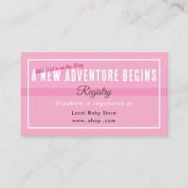New Adventure Begins Pink Registry Enclosure Card Begleitkarte