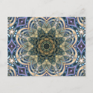 New Age Bohemisch Yoga Blue Lila Mandala Postkarte