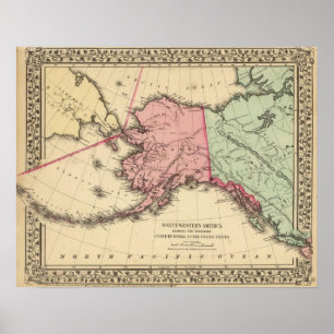 New America Map von Mitchell Poster