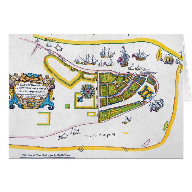 New- Amsterdamkarte, 1661 (Vorderseite (Horizontal))