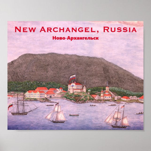 New Archangel, Russland (Sitka) Malerei Poster (Vorne)