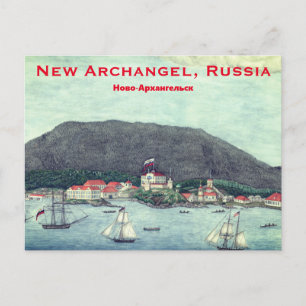 New Archangel, Russland (Sitka) Malerei Postkarte