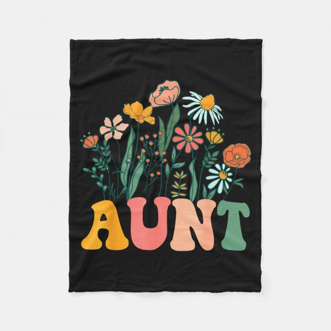 New Aunt Wildflower First Birthday &amp; Baby Show Fleecedecke (Vorderseite)