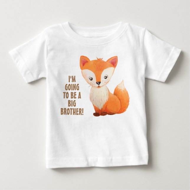 New Baby Big Brother Little Fox Kleinkind Tshirt (Vorderseite)