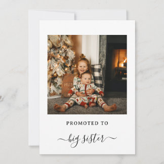 New Baby Big Sister Holiday Announcement Card Einladung