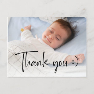 New Baby Birth Ankündigung Vielen Dank Postkarte