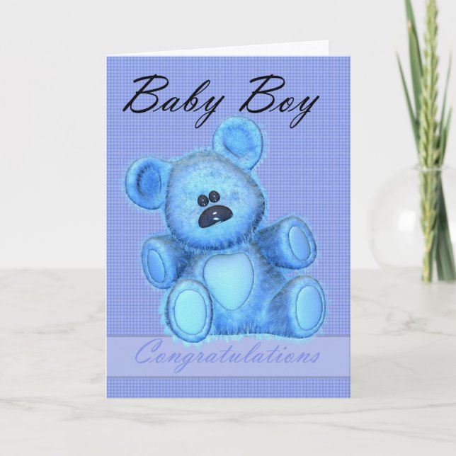 New Baby Boy Herzlichen Glückwunsch Karte (Vorderseite)