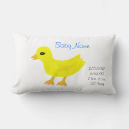 New Baby Boy Rubber Ducky Reversible Blue Lendenkissen