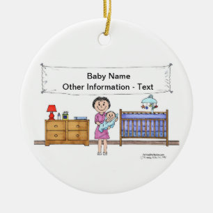 New Baby Boy - Single Mama Keramik Ornament