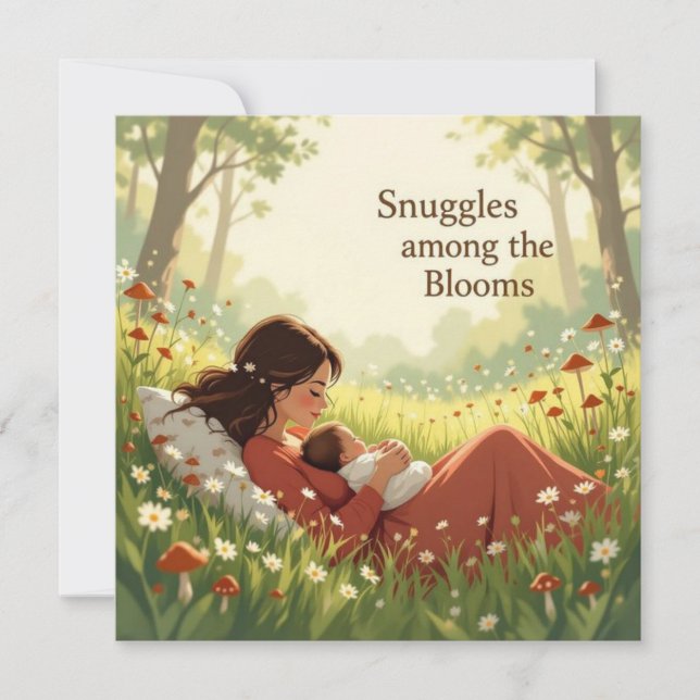 New baby card for mom warm heartfelt message  karte (Vorderseite)