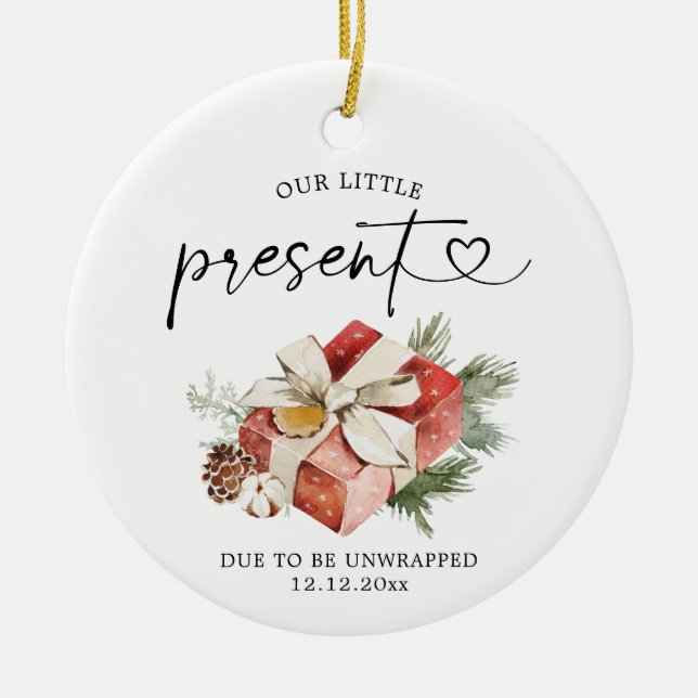 New Baby Christmas Pregnancy Ornament Geschenk (Vorne)