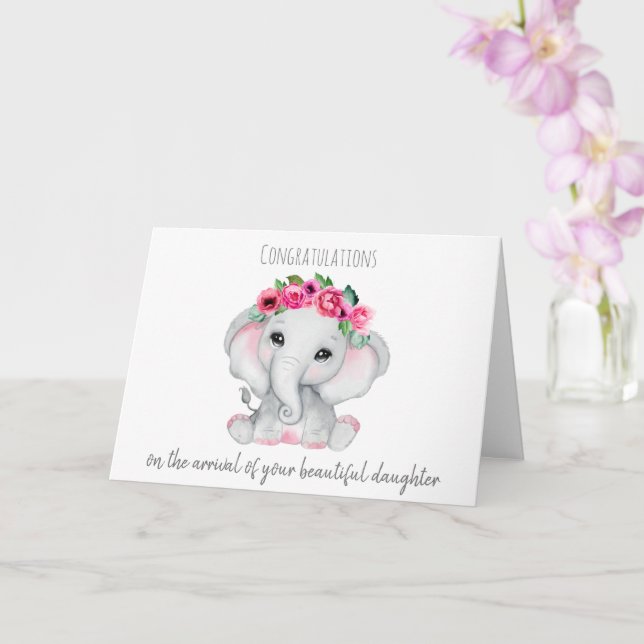New Baby Ellie in Rosa Karte (Orchidee)