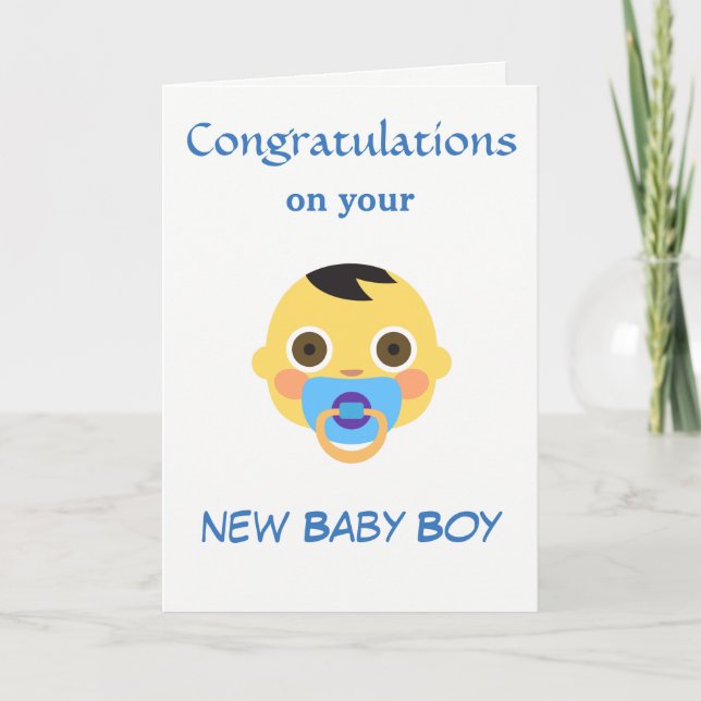 New Baby, Emoji. Karte (Vorderseite)