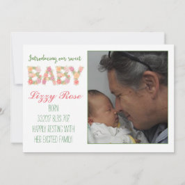 New Baby Floral Ankündigung