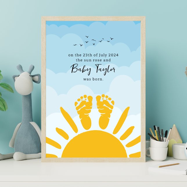New Baby Footprint Sunshine Poster (Von Creator hochgeladen)
