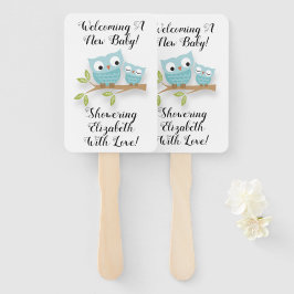 New Baby Junge Mutter Baby Shower Niedlich Owls Fächer