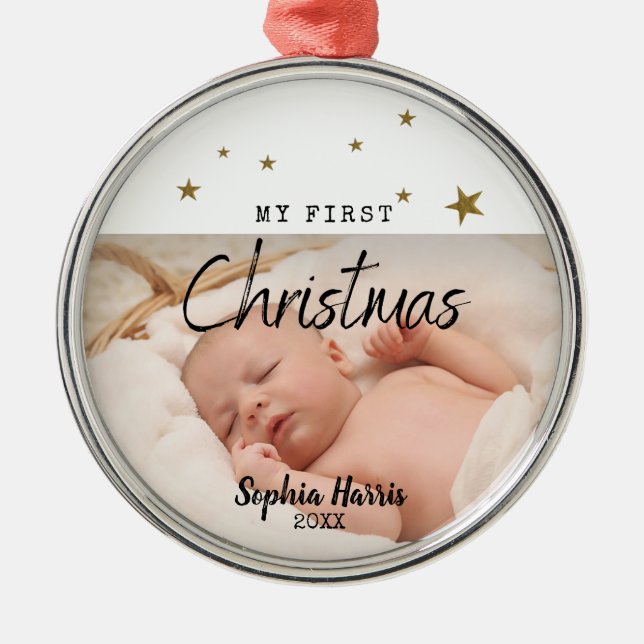 New Baby Metal Ornament Aus Metall (Vorne)
