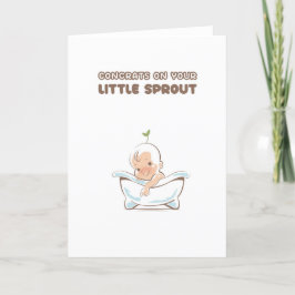 New Baby Niedlich Little Sprout Gratulations Card Karte