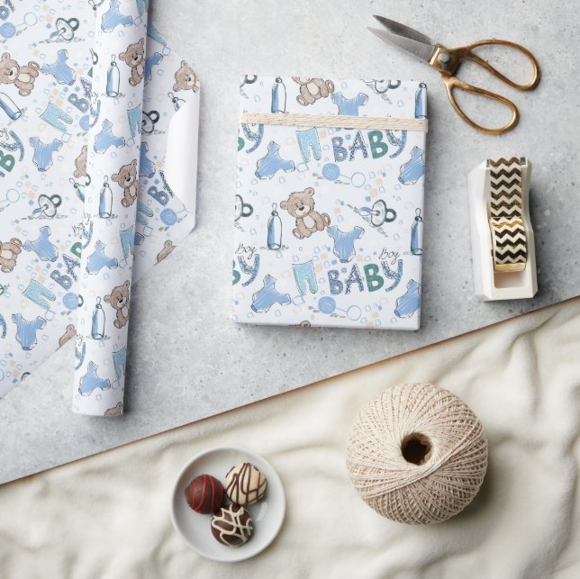 New Baby Teddy Bears Geschenkpapier (Kunsthandwerk)