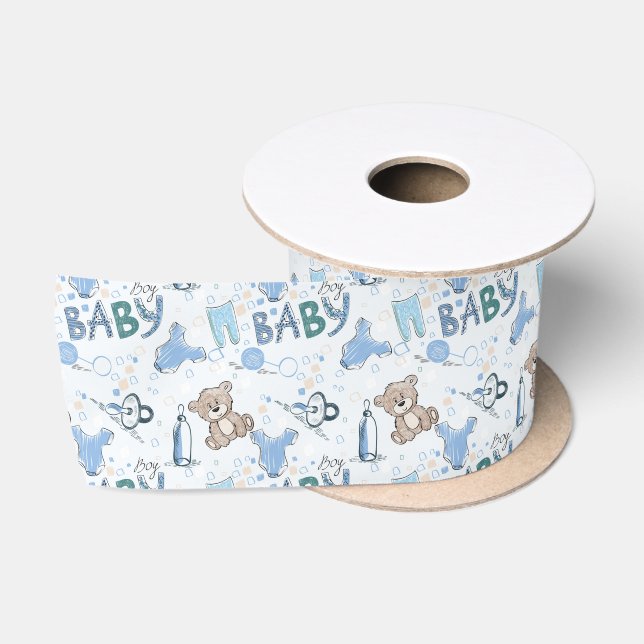 New Baby Teddy Bears Satinband (Spule)