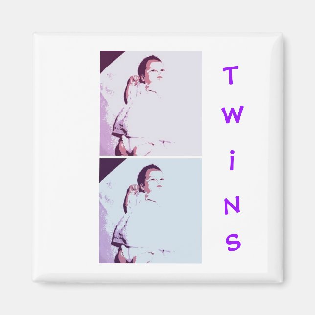 New Baby Twins Magnet (Vorne)
