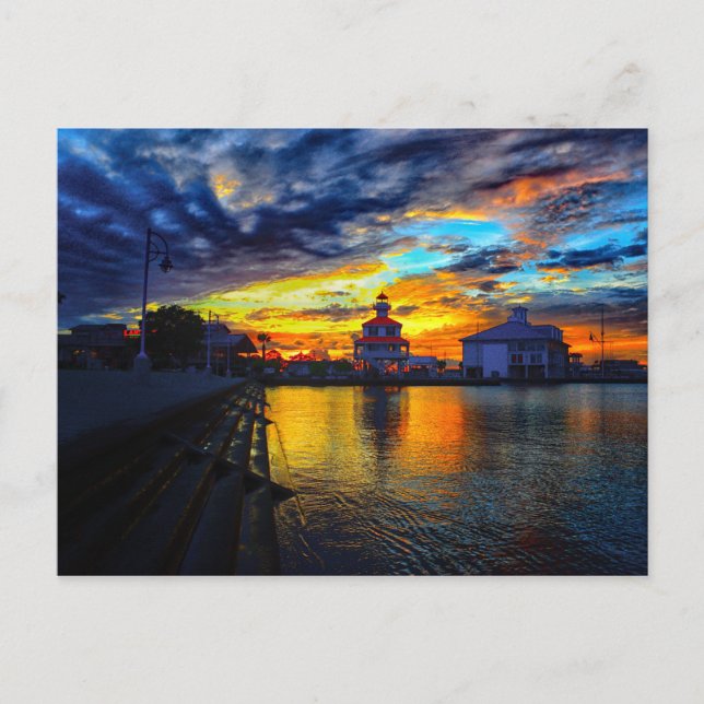 New Basin Canal Lighthouse Postkarte (Vorderseite)