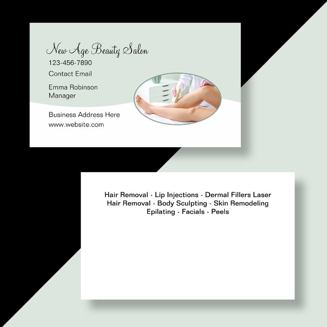 New Beauty Skin Salon Business Cards Visitenkarte (Von Creator hochgeladen)