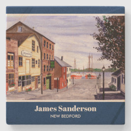 New Bedford Massachusetts New England Malerei Steinuntersetzer
