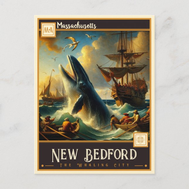 New Bedford, Massachusetts | VINTAG Postkarte (Vorderseite)