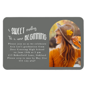 New Begings 2022 Foto Graduation Party Magnet
